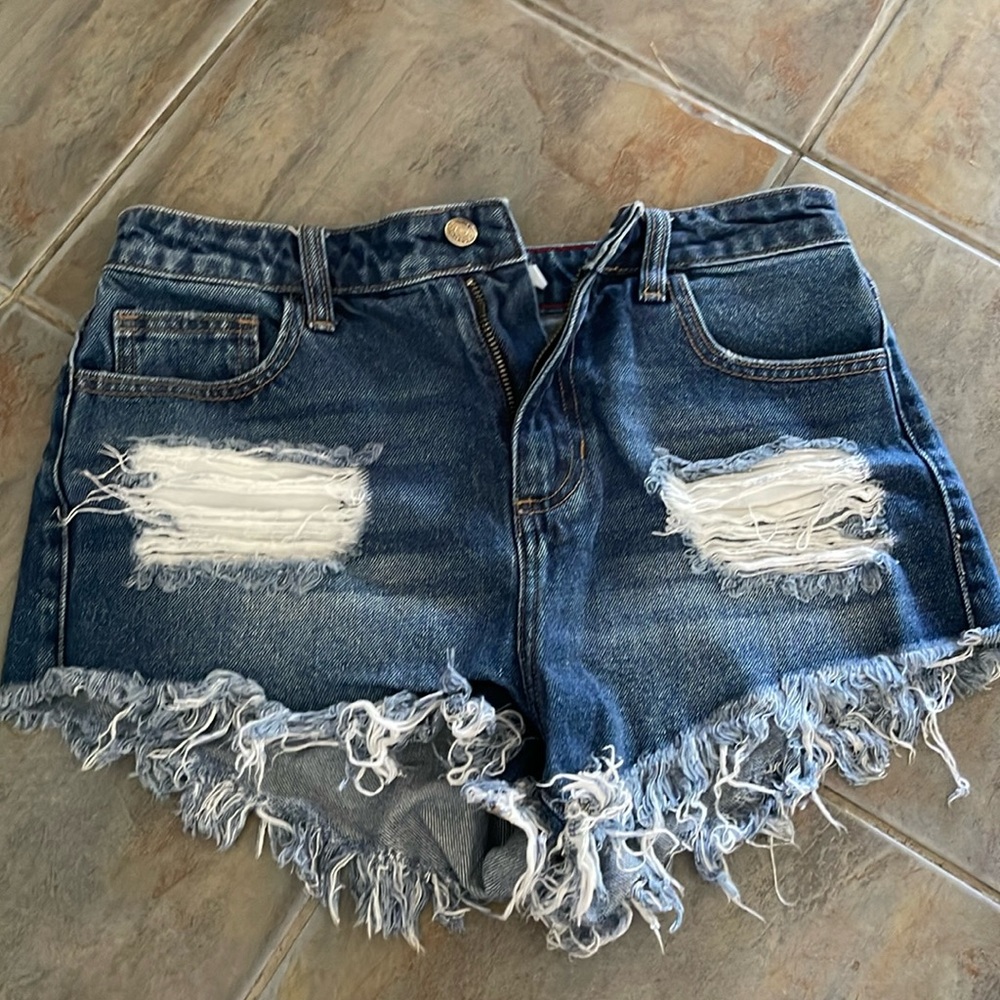 Cello Distressed Denim Jean Shorts